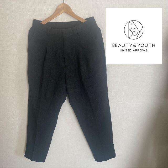 BEAUTY&YOUTH UNITED ARROWS(ビューティアンドユースユナイテッドアローズ)のBEAUTY&YOUTHビューティーアンドユースのワンタックツイード調スラックス メンズのパンツ(スラックス)の商品写真