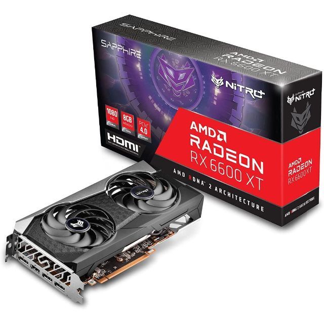 グラフィックスボードNITRO+ Radeon RX 6600 XT2048ユニットメモリ