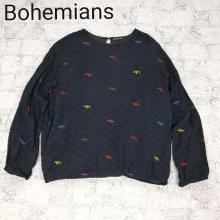 ボヘミアンズ(Bohemians)のBOHEMIANS  ボヘミアンズ　鳥柄レーヨンブラウス(シャツ/ブラウス(長袖/七分))