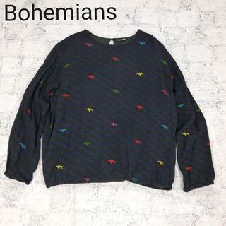 ボヘミアンズ(Bohemians)のBOHEMIANS  ボヘミアンズ　鳥柄レーヨンブラウス(シャツ/ブラウス(長袖/七分))