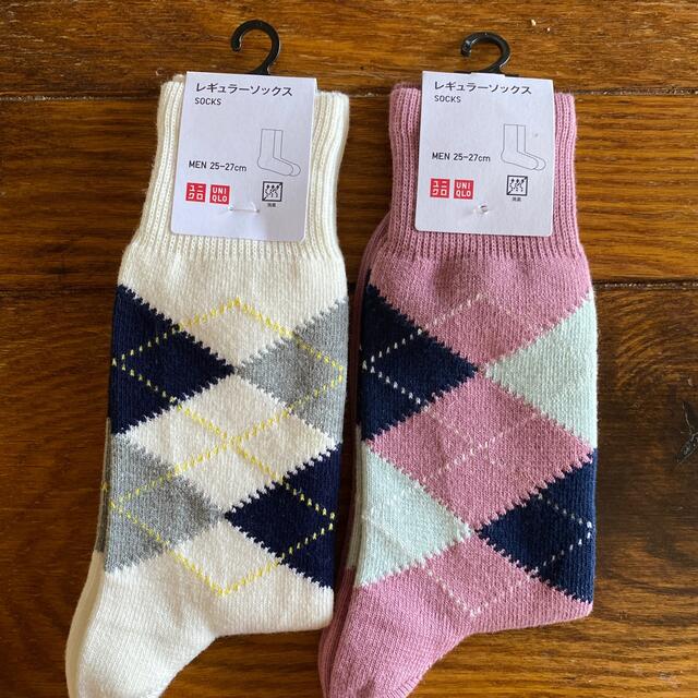 UNIQLO(ユニクロ)のユニクロ　ソックス　アーガイル　メンズ メンズのレッグウェア(ソックス)の商品写真