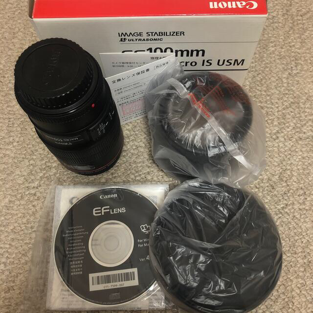 Canon EF100mm F2.8Lマクロ IS USM (品)