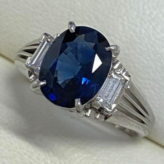 Pt900　天然サファイアリング　S1.94ct　D0.24ct　サイズ10号 レディースのアクセサリー(リング(指輪))の商品写真