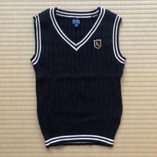 マザウェイズ(motherways)の【未使用】マザウェイズ ベスト 120cm 紺 卒園式 入学式 男の子(ニット)