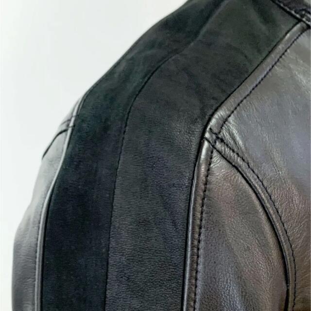 DENHAM - ☆良品 デンハム DENHAM レザー 切替え シングル ライダース
