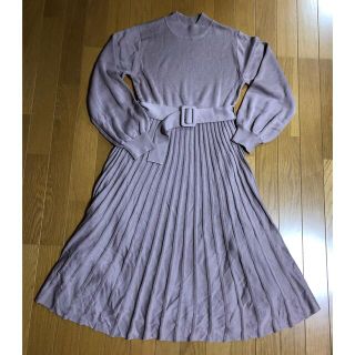 マジェスティックレゴン(MAJESTIC LEGON)の【MAJESTIC LEGON】プリーツ ニットワンピ♡マジェスティックレゴン(ロングワンピース/マキシワンピース)