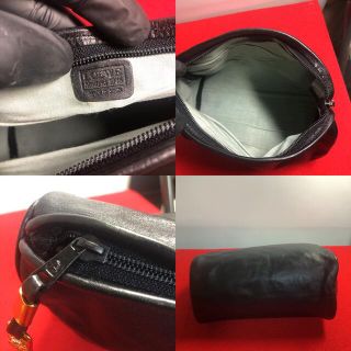 一点物】☆ LOEWE ロエベ ポーチ ナッパレザー セカンドバック-
