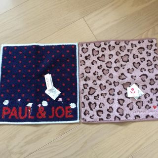 ポールアンドジョー(PAUL & JOE)のレディース タオルハンカチ 2枚セット 新品(ハンカチ)