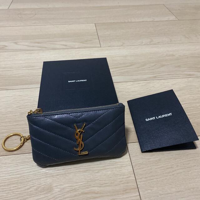 Saint Laurent YSL LINE KEY CASE IN GRAINED LEATHER (613334)