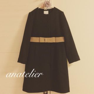 アナトリエ(anatelier)の新品同様❤︎anatelier リボン付きコート(ロングコート)