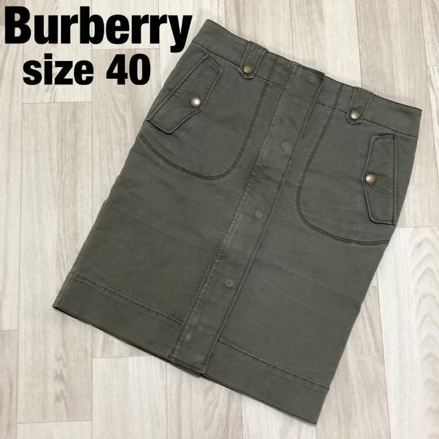 BURBERRY(バーバリー)の希少40サイズ♡ BURBERRY LONDON スカート ノバチェック カーキ レディースのスカート(ひざ丈スカート)の商品写真