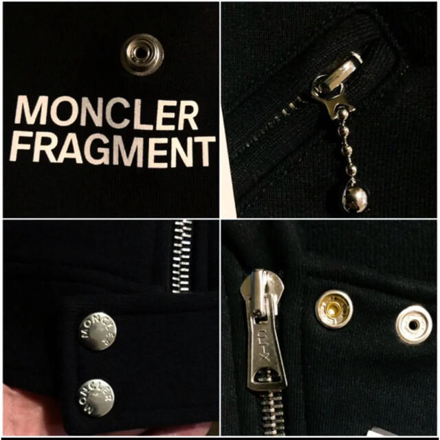 MONCLER(モンクレール)のMONCLERモンクレール フラグメント ルイスレザー ライダース　パーカー メンズのトップス(パーカー)の商品写真