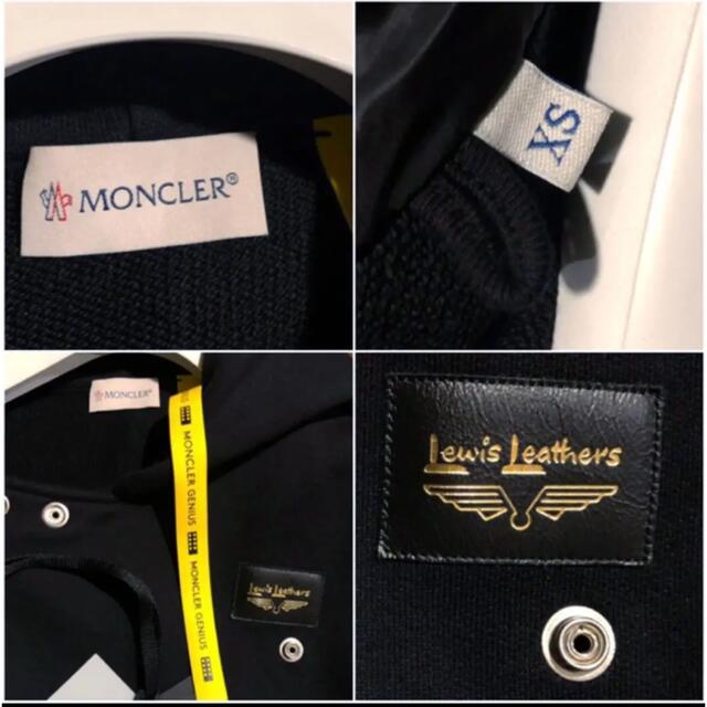 MONCLER(モンクレール)のMONCLERモンクレール フラグメント ルイスレザー ライダース　パーカー メンズのトップス(パーカー)の商品写真