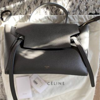 セリーヌ(celine)のCELINE ベルトバッグミニ グレー(ショルダーバッグ)