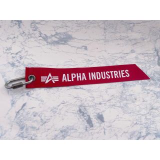 アルファインダストリーズ(ALPHA INDUSTRIES)の新品　ALPHA INDUSTRIES 赤タグ リボン(キーホルダー)