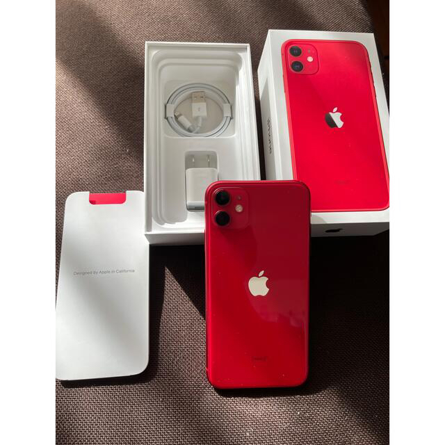 買い新作 iPhone11 SIMフリー red64GB スマートフォン本体