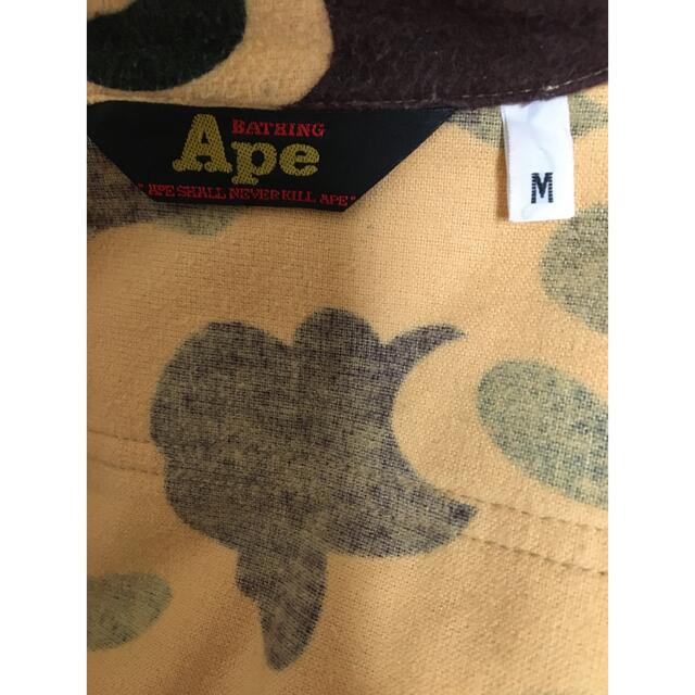 A BATHING APE(ア ベイシング エイプ) 迷彩 猿カモ柄 長袖シャツ 【最