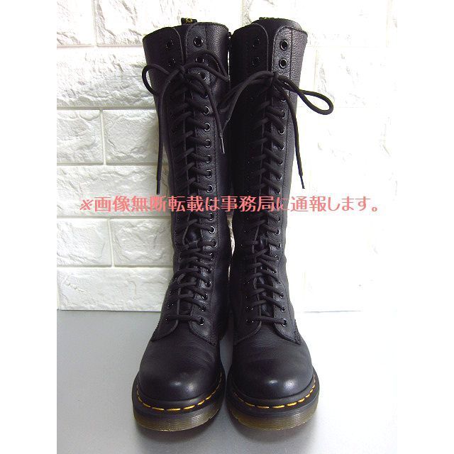美品 ドクター マーチン 1B60 20ホール ロング ジップ ブーツ/22㎝