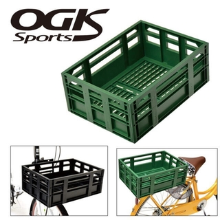 【色: ブラック】OGK コンテナバスケット 内容量約16L 適応車種:軽快車、