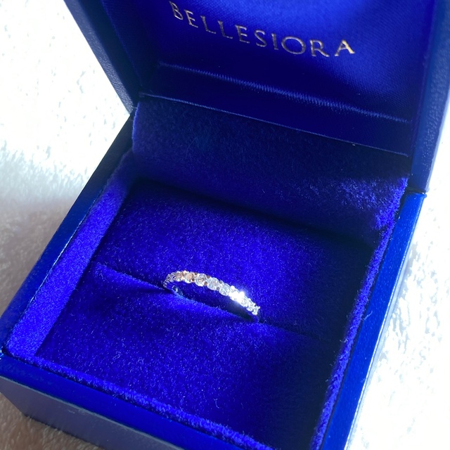 つやあり BELLESIORA K18 0.42ct ダイヤハーフエタニティリング 11号