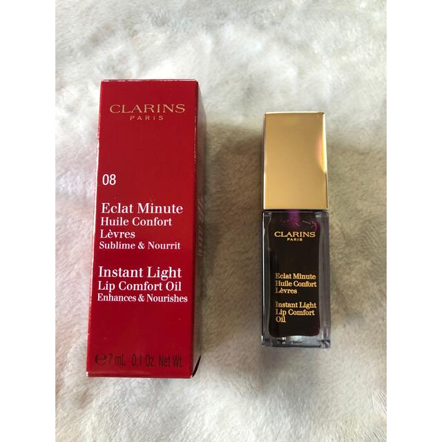 CLARINS(クラランス)のコンフォートリップオイル　08 ブラックベリー コスメ/美容のベースメイク/化粧品(リップグロス)の商品写真