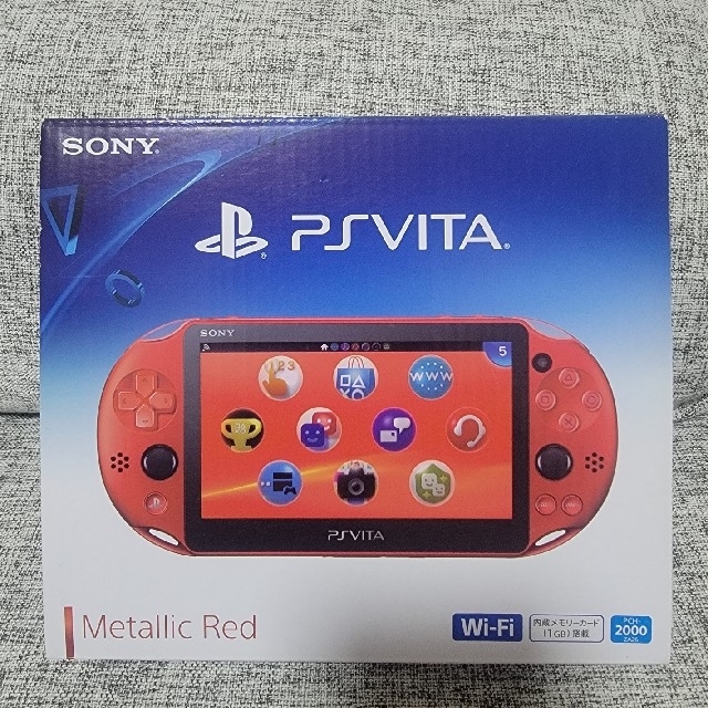 PSVITA PCH-2000 メタリックレッド 32GBのメモリーカード付き - 携帯用