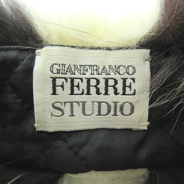 Gianfranco FERRE(ジャンフランコフェレ)のジャンフランコフェレ ファーショール マフラー シルバーフォックス ベロアリボン レディースのファッション小物(マフラー/ショール)の商品写真