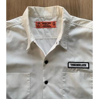テンダーロイン　レーヨン　M 半袖シャツ　開襟　白　ワークシャツ　ホワイト