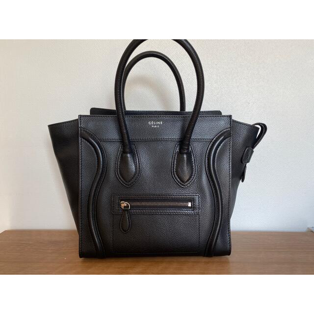 約31×28×16cm購入場所【Anさま専用】CELINE : ミニ ラゲージハンドバッグ（ブラック）