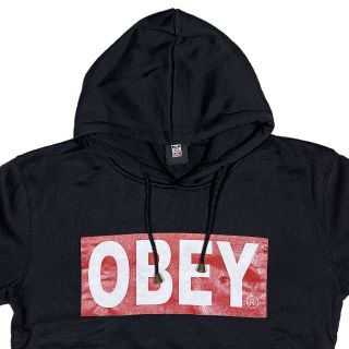 OBEY - OBEY オベイ プルオーバーパーカー ブラック XXLの通販 by