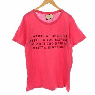 Gucci - グッチ Tシャツ バックロゴ 半袖 ダメージ加工 クルーネック