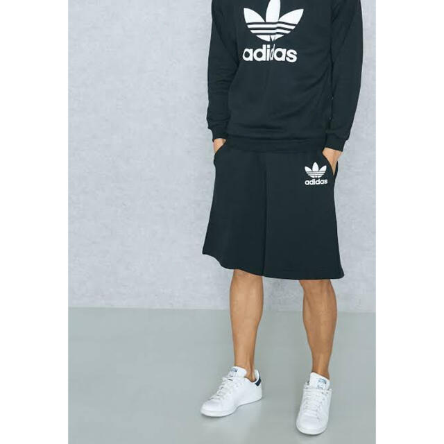 adidas(アディダス)の定番　定価7,689円アディダス【adidas】ブラックトレフォイルハーフパンツ メンズのパンツ(ショートパンツ)の商品写真