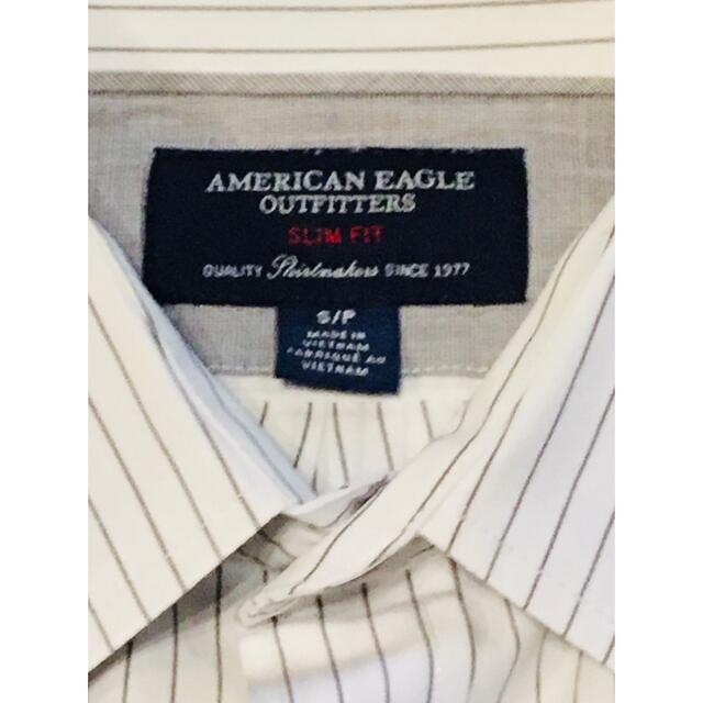 American Eagle(アメリカンイーグル)の【美品】アメリカンイーグル ストライプシャツ SLIMFIT S/P 日本店購入 メンズのトップス(シャツ)の商品写真