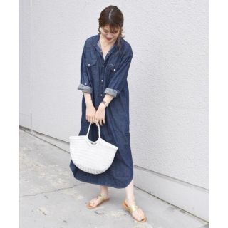 Wrangler - SHIPS 別注 Wrangler ノーカラーデニムシャツワンピース の ...