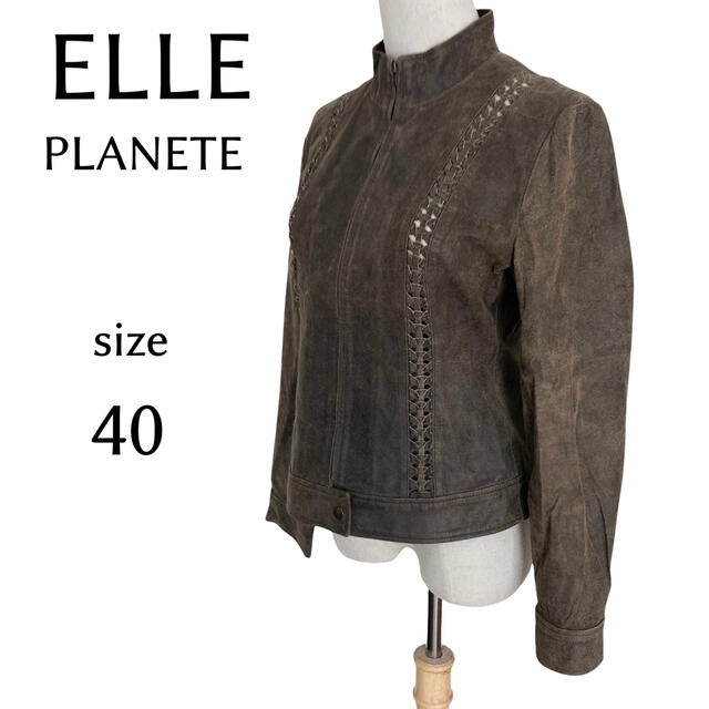 ELLE PLANETE エルプラネット レザージャケット 豚革 サイズ40