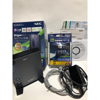 エヌイーシー(NEC)のワイヤレス　ブロードバンドルーター　Aterm WR8370N  無線アダプタ(PC周辺機器)