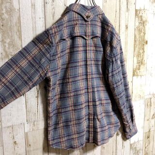 レッドイヤー ポールスミス ダメージ加工 チェック柄 ゆるダボ ネルシャツ