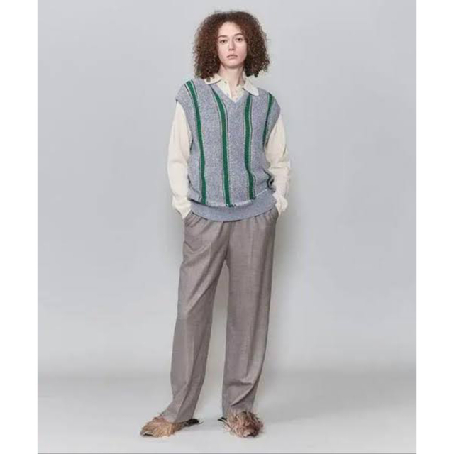 BEAUTY&YOUTH UNITED ARROWS(ビューティアンドユースユナイテッドアローズ)の6 roku「PILE STRIPE VEST」パイルストライプベスト レディースのトップス(ニット/セーター)の商品写真