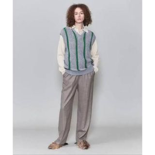 ビューティアンドユースユナイテッドアローズ(BEAUTY&YOUTH UNITED ARROWS)の6 roku「PILE STRIPE VEST」パイルストライプベスト(ニット/セーター)