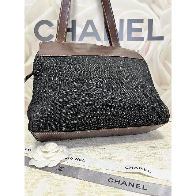 正規品　CHANEL トートバッグ　デニム　デカココ　マトラッセ