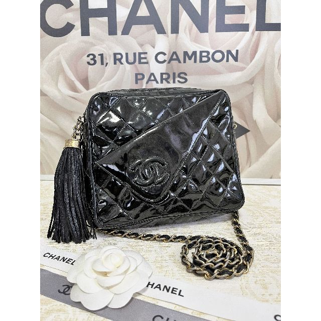CHANEL - ☆正規超美品☆シャネル パテントレザーマトラッセ チェーン