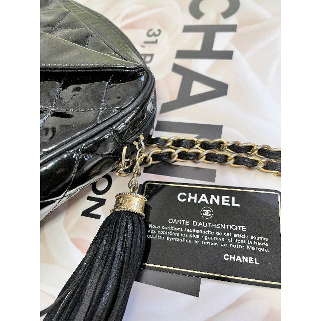 CHANEL - ☆正規超美品☆シャネル パテントレザーマトラッセ チェーン