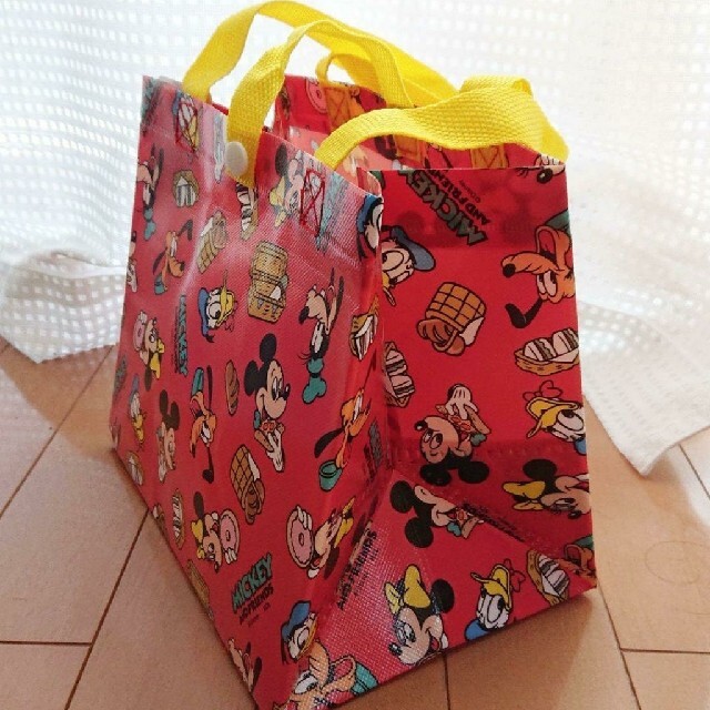 【タグ付新品】ディズニー　レトロ　トートバッグ＆ポーチセット　紙袋