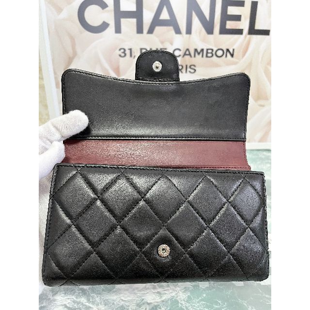 CHANEL(シャネル)の☆正規美品☆シャネル　マトラッセ　タイムレスクラシック　ラムスキン　ブラック レディースのファッション小物(財布)の商品写真