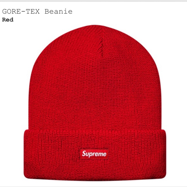 新品 正規品 Supreme ビーニー ニット帽 ゴアテックス 赤 - ニット帽