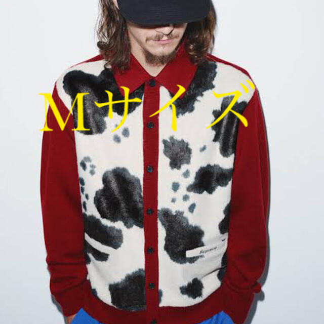 Supreme Cow Print Cardigan red M