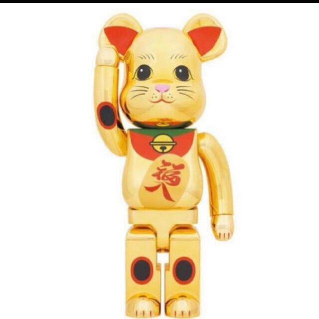 be@rbrick 招き猫 福入 金メッキ 1000%