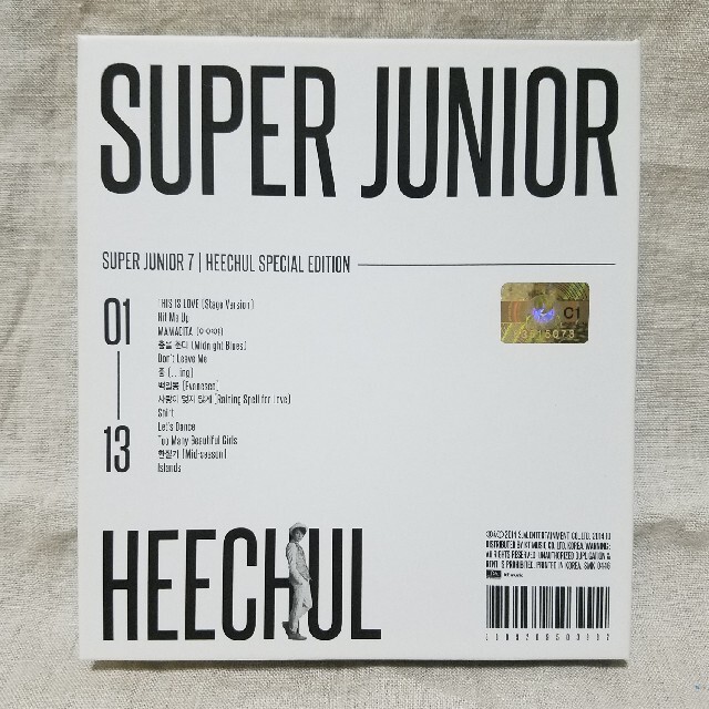 SUPER JUNIOR(スーパージュニア)のSUPER JUNIORHEECHUL SPECIAL EDITION エンタメ/ホビーのCD(K-POP/アジア)の商品写真