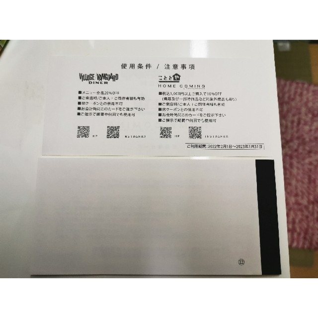 ヴィレッジバンガード 株主優待 1