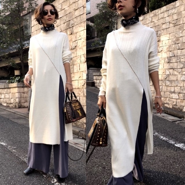 Ameri VINTAGE - Ameri【未使用品】スリット レイヤード ロング Ameri VINTAGE - Ameri【未使用品】スリット レイヤード ロング